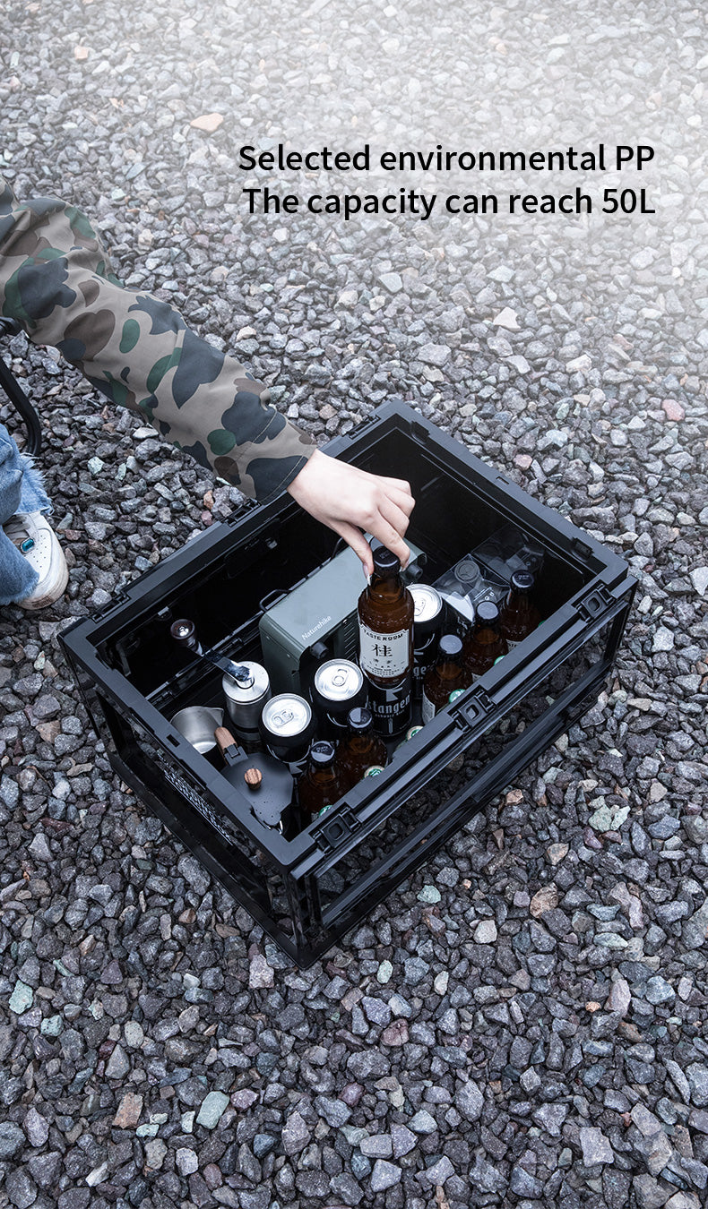 Collapsible Outdoor Storage Box with Table