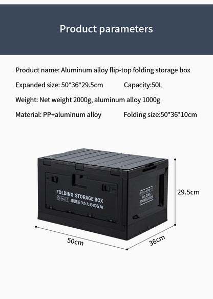 Collapsible Outdoor Storage Box with Table