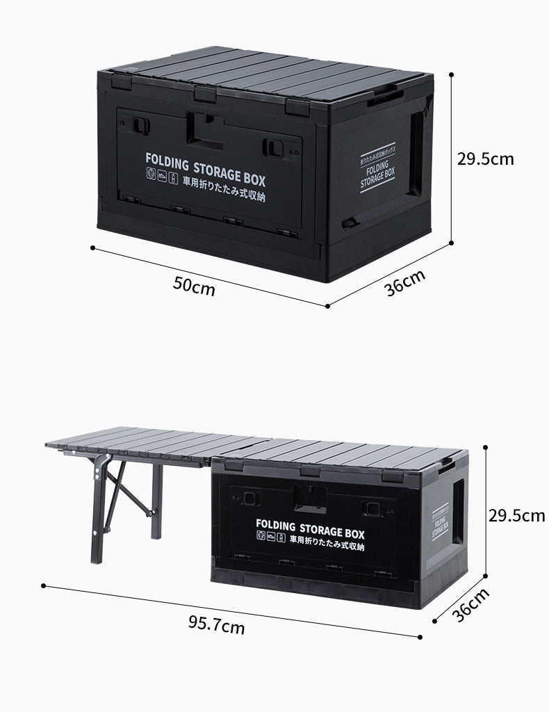 Collapsible Outdoor Storage Box with Table