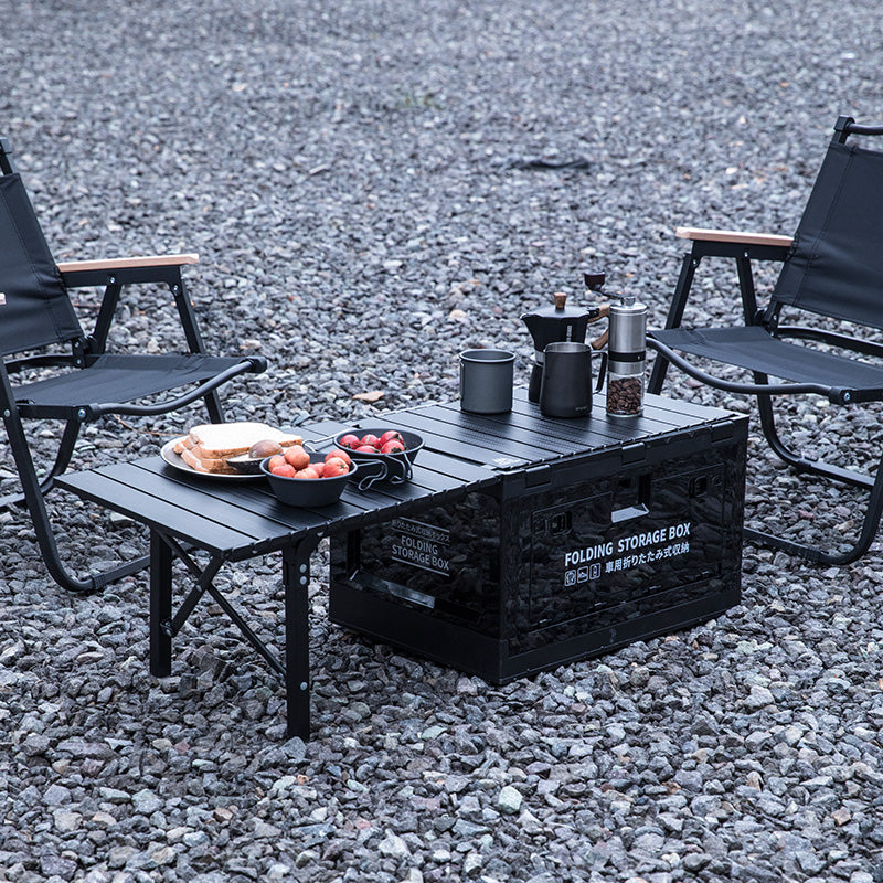 Collapsible Outdoor Storage Box with Table