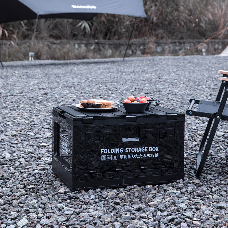 Collapsible Outdoor Storage Box with Table