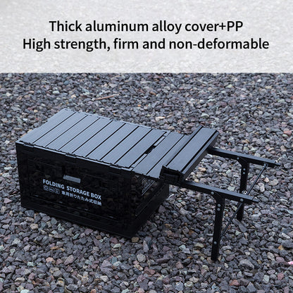 Collapsible Outdoor Storage Box with Table