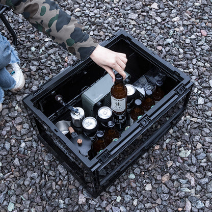 Collapsible Outdoor Storage Box with Table